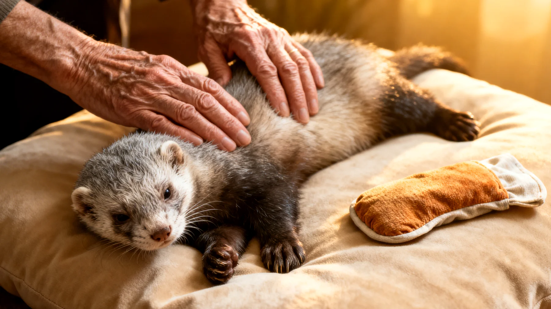 Ältere Frettchen leiden häufig an Gelenkproblemen und Arthritis, was ihre Beweglichkeit einschränkt und Schmerzen verursacht. Natürliche Lösungen wie Omega-3-Fettsäuren, sanfte Massagen und warme Kompressen können helfen, die Beschwerden zu lindern und die Lebensqualität des Senior-Frettchens zu verbessern."